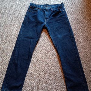 Men's Levi's 505 Regular Fit Blue Jeans 36 x 34 Pre-owned